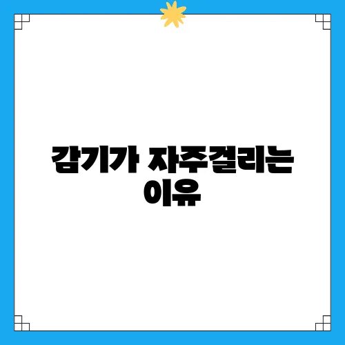 감기가 자주걸리는 이유