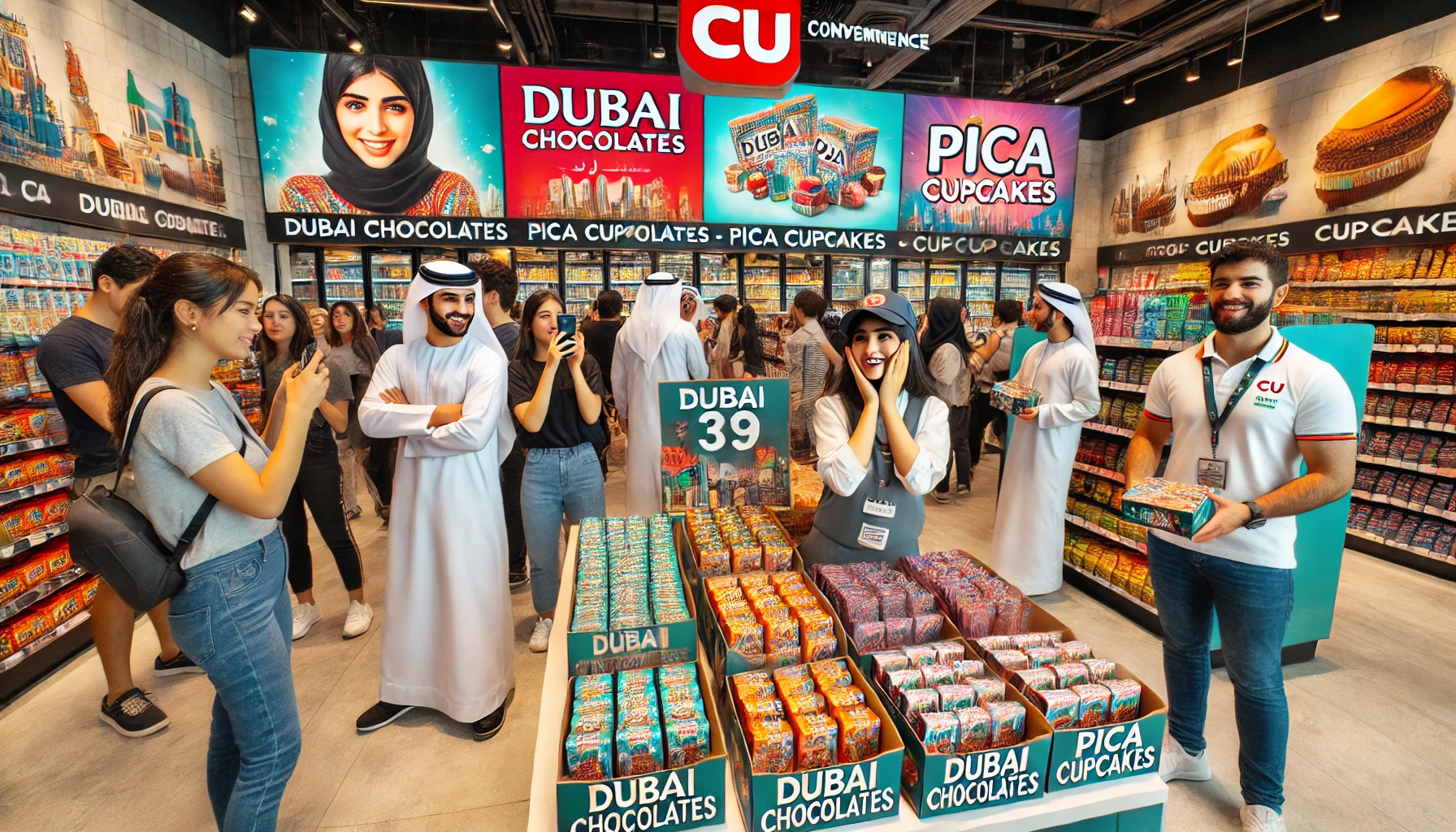 두바이 초콜릿과 피카 컵케이크의 인기