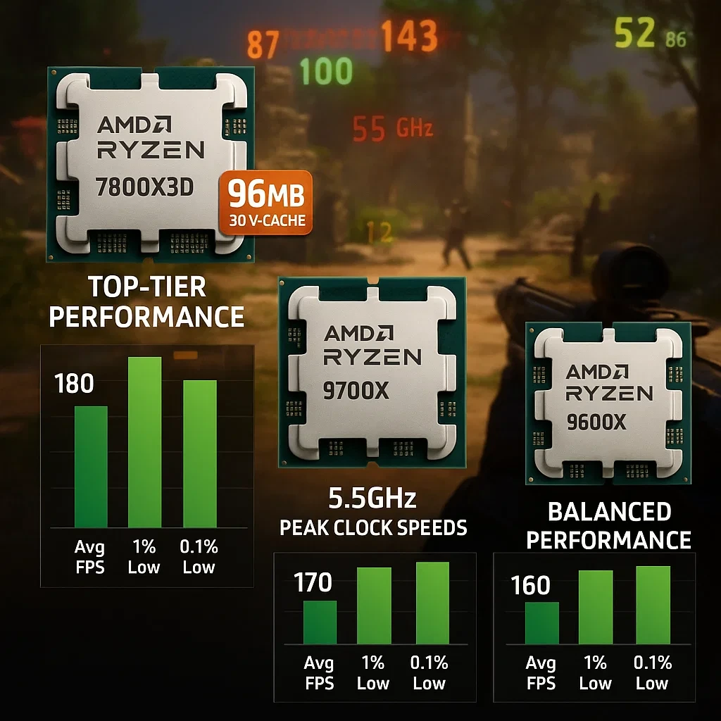 세개의 cpu 의 각 프레임 비교