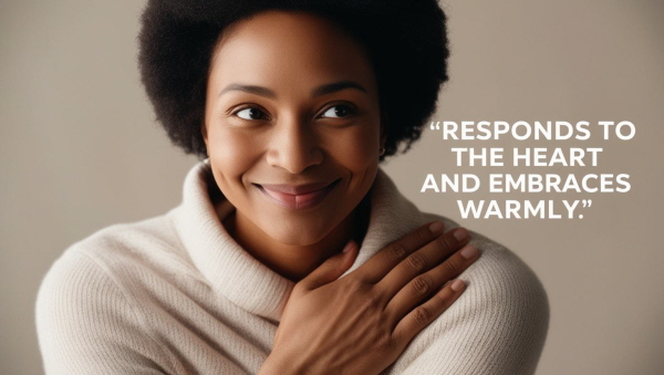 마음에 반응하며 따뜻하게 감싸주는 사람에 관한 사진