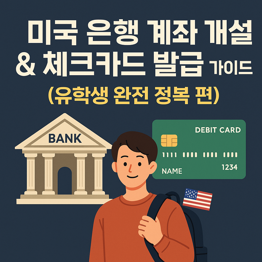 미국 은행 계좌 개설 &amp; 체크카드 발급 가이드 (유학생 완전 정복 편)