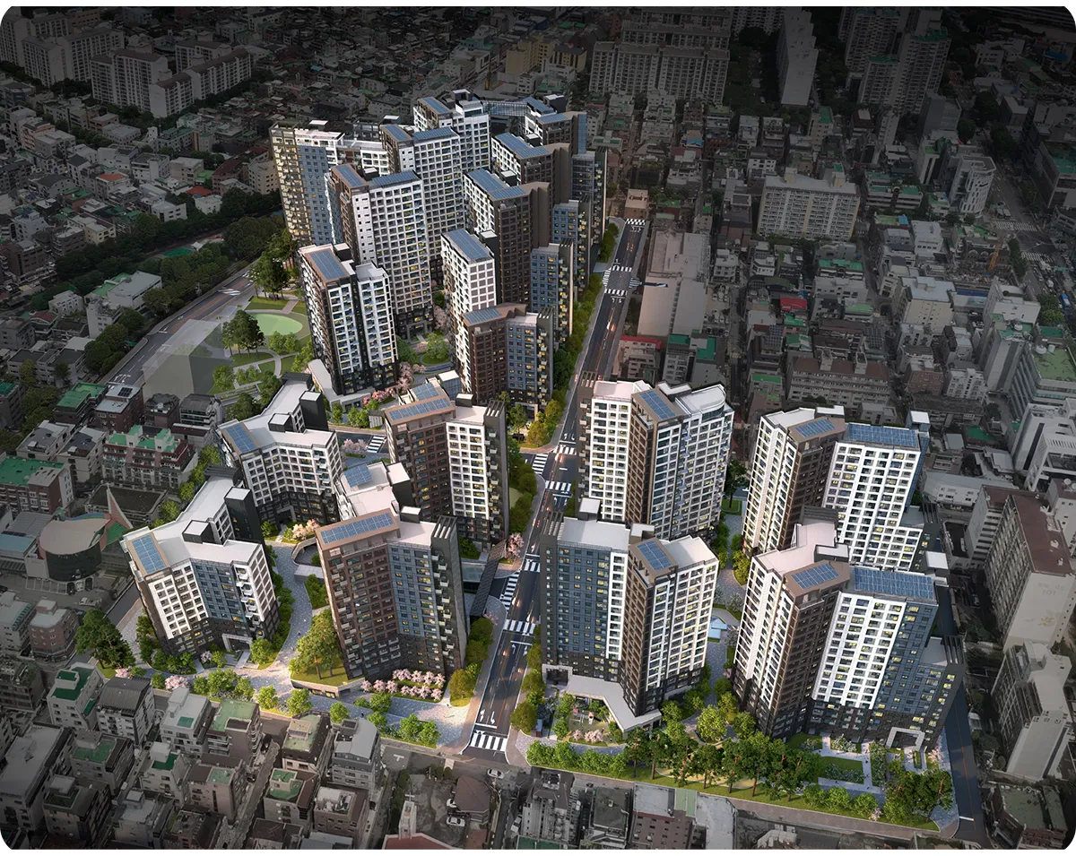 서울시-강남구-방배동-래미안-원페를라-대단지-아파트-주변-주택가-조감도