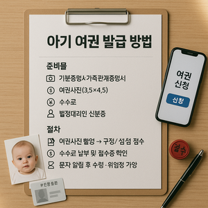 아기 여권 발급 방법 2025 가이드 ✈️