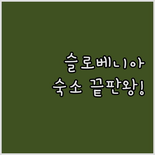 슬로베니아 여행 숙소 추천 베스트 5..