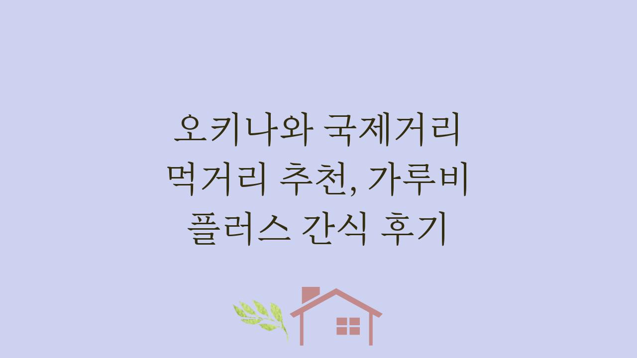 오키나와 국제거리 먹거리 추천, 가루비 플러스 간식 후기  