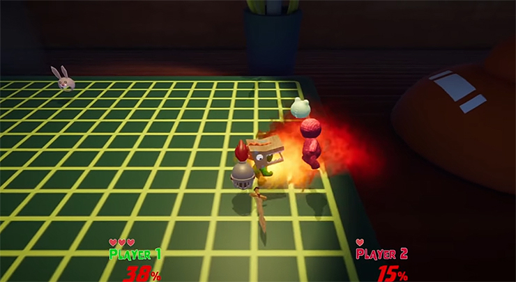 Weird-Hat-Fight-게임-플레이-장면