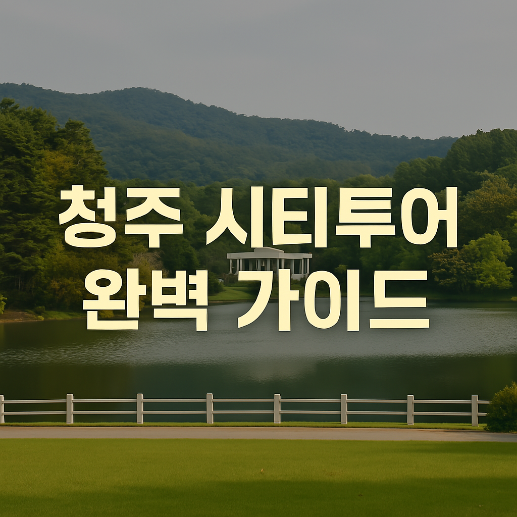 2025 청주시티투어 완벽 가이드 입니다