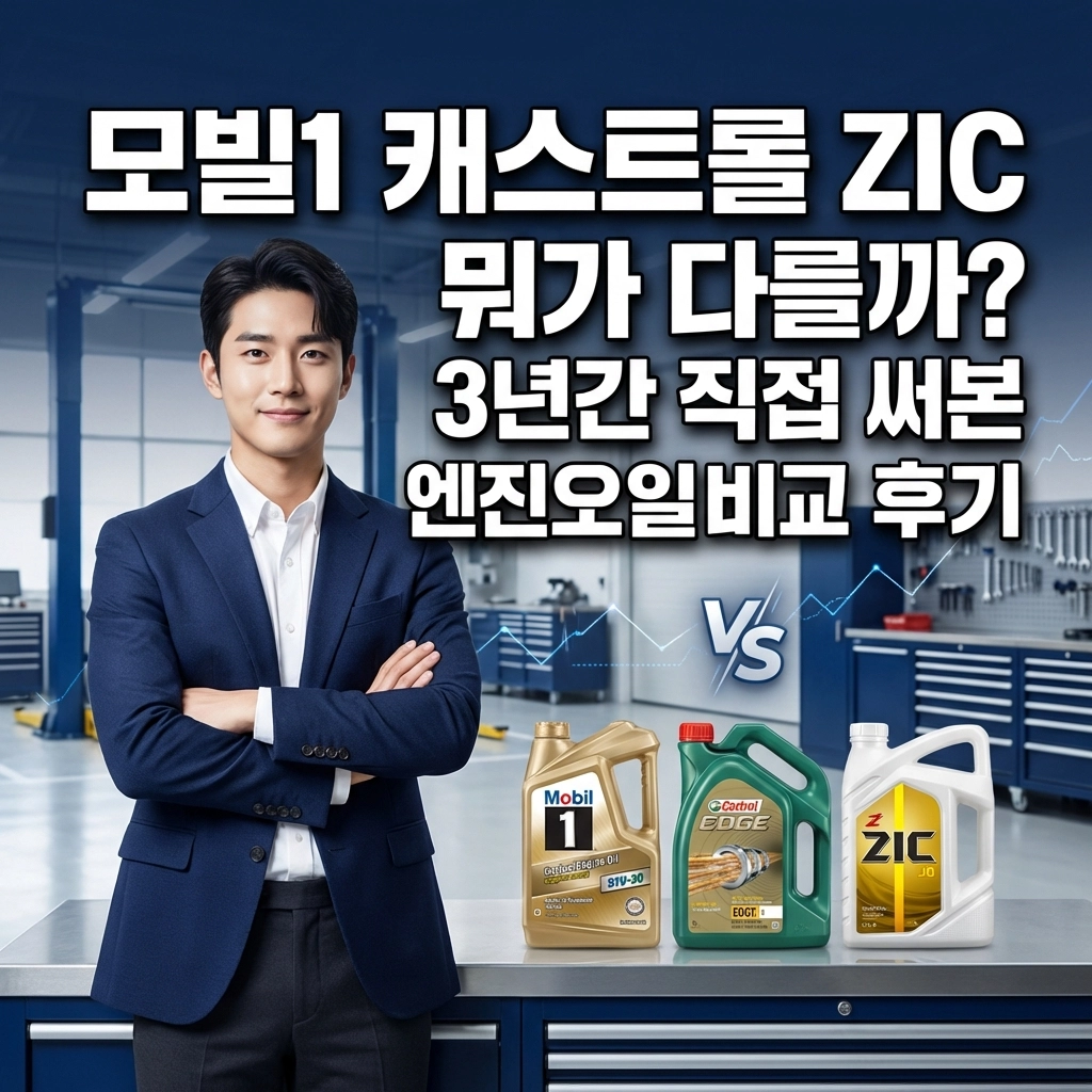 모빌1 캐스트롤 ZIC 뭐가 다를까 3년간 직접 써본 엔진오일 비교 후기