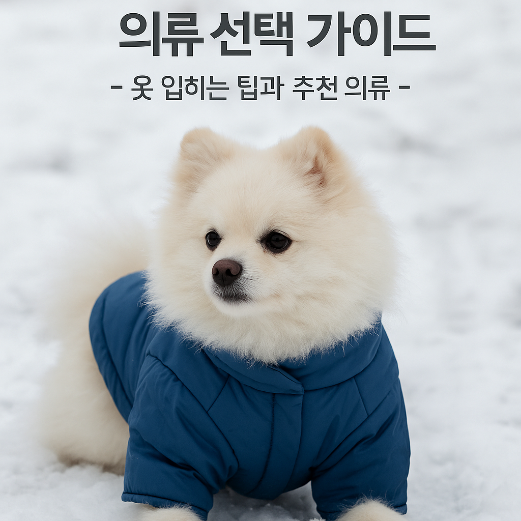 따뜻한 패딩을 착용한 강아지 이미지