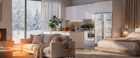 따뜻한 거실 이미지 