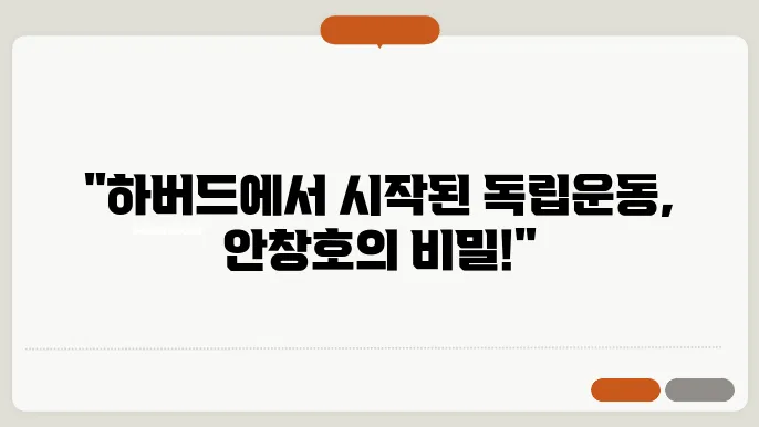 도산 안창호의 독립운동