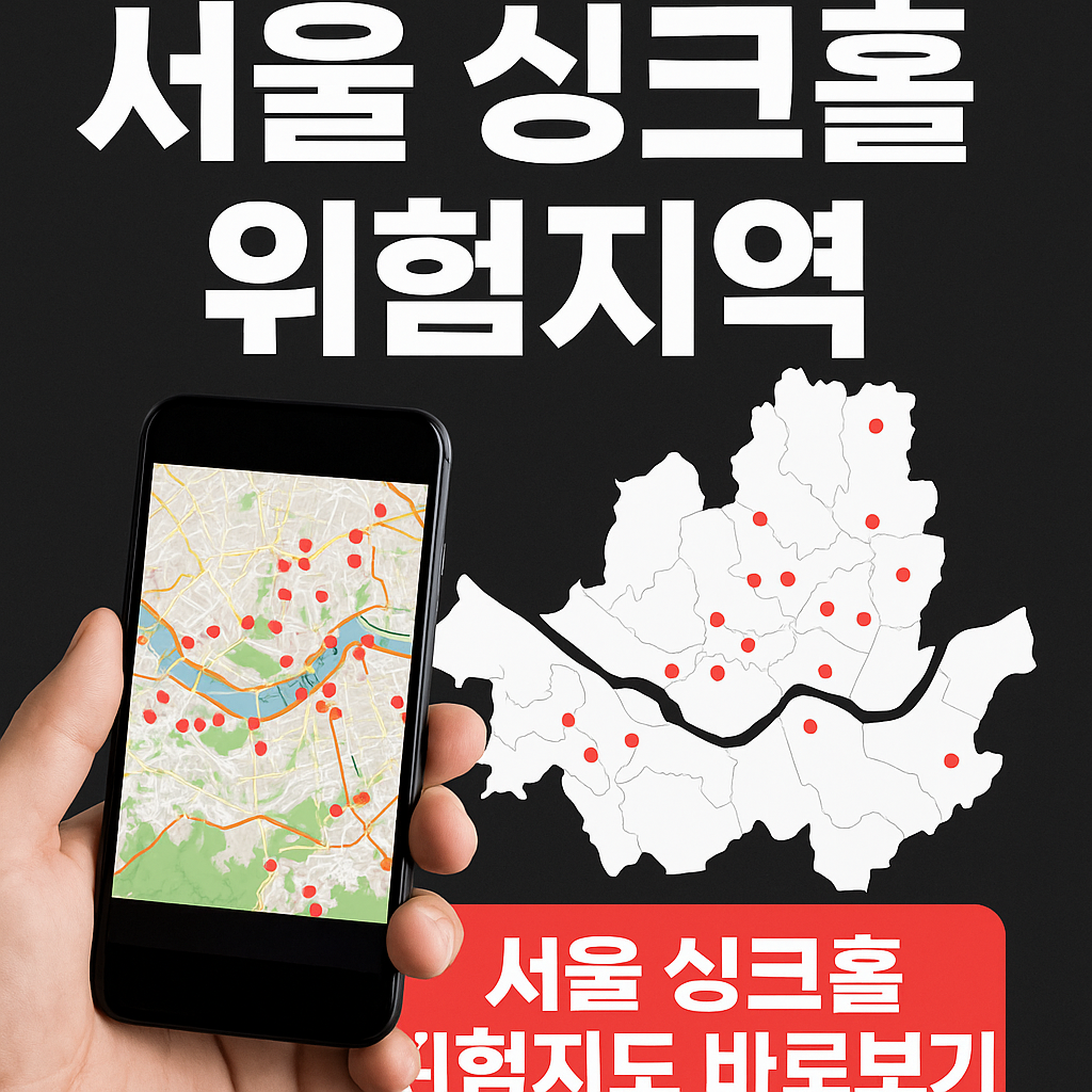 서울 싱크홀 위험지역 지도와 대처법 안내 인포그래픽