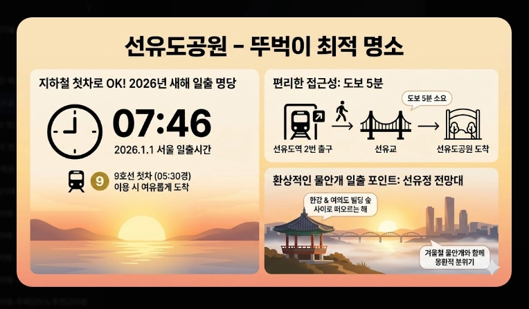 서울 근교 해돋이 명소 2026 완벽가이드, 동해 안 가도 명당은 가깝다