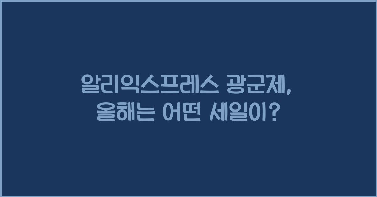 알리익스프레스 광군제