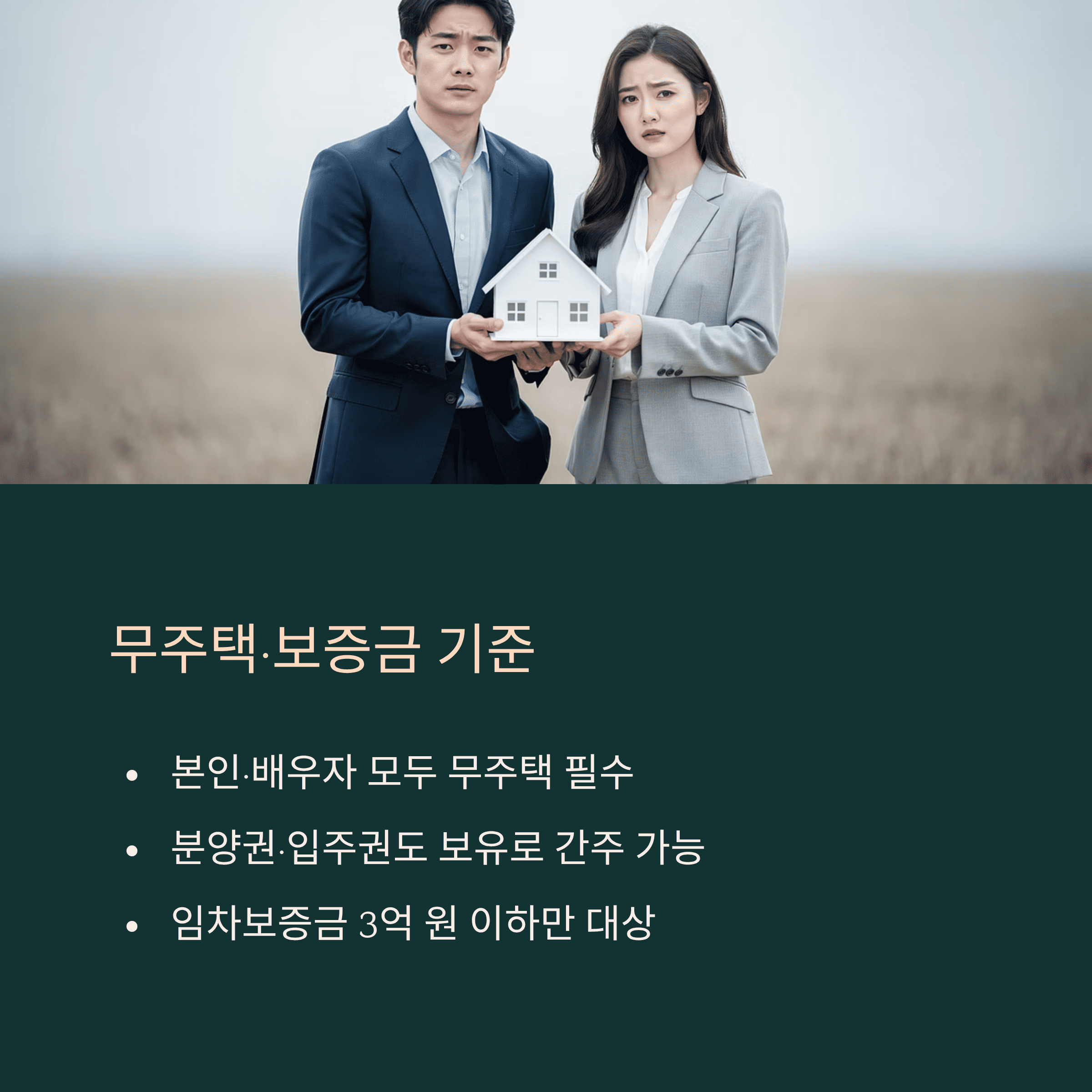 무주택, 보증금 기준