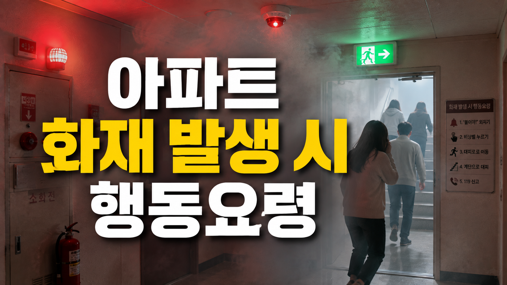 아파트 화재 발생 시 입주민 행동요령, 연기 상태에 따른 대피 기준
