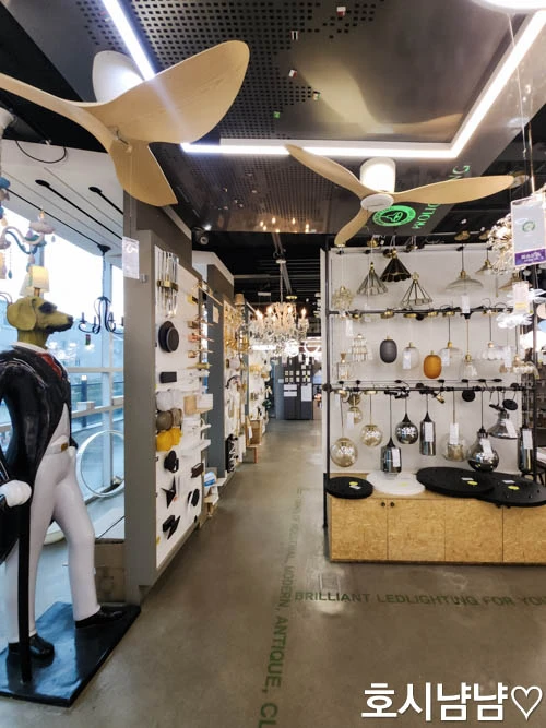 하남 프로라이팅 쇼룸 전시 구역 전경