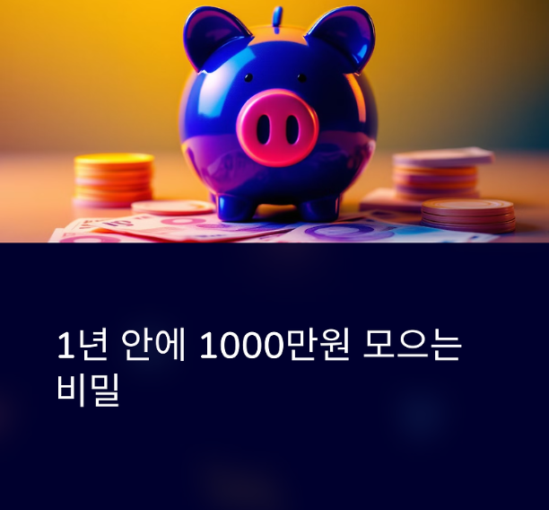1년 만에 1,000만원 모으는 현실 전략