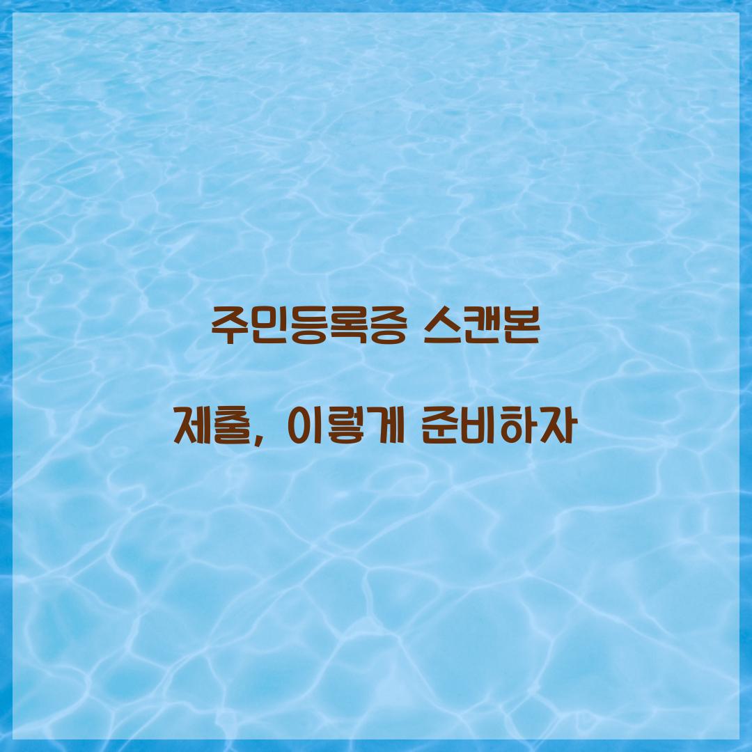 주민등록증 스캔본 제출