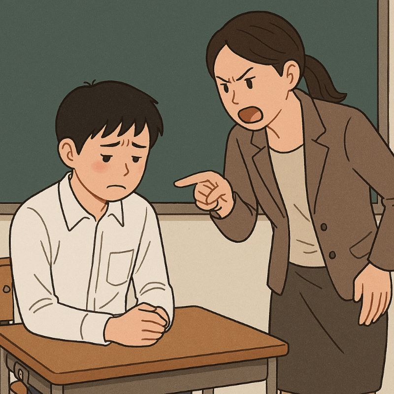 선생님에게 혼나는 꿈 – 기준과 평가의 상징