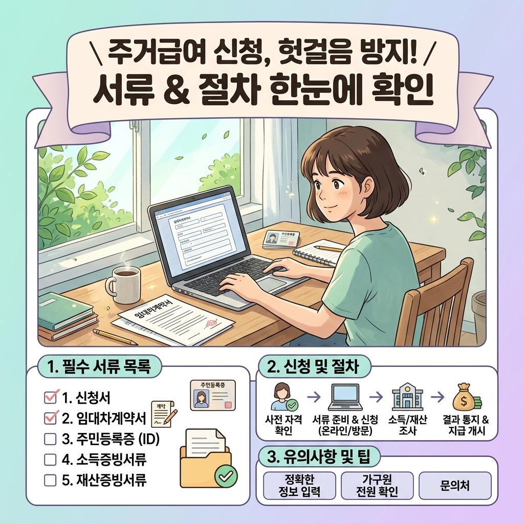 2026년 주거급여 복지로 온라인 신청 및 행정복지센터 방문 서류 가이드