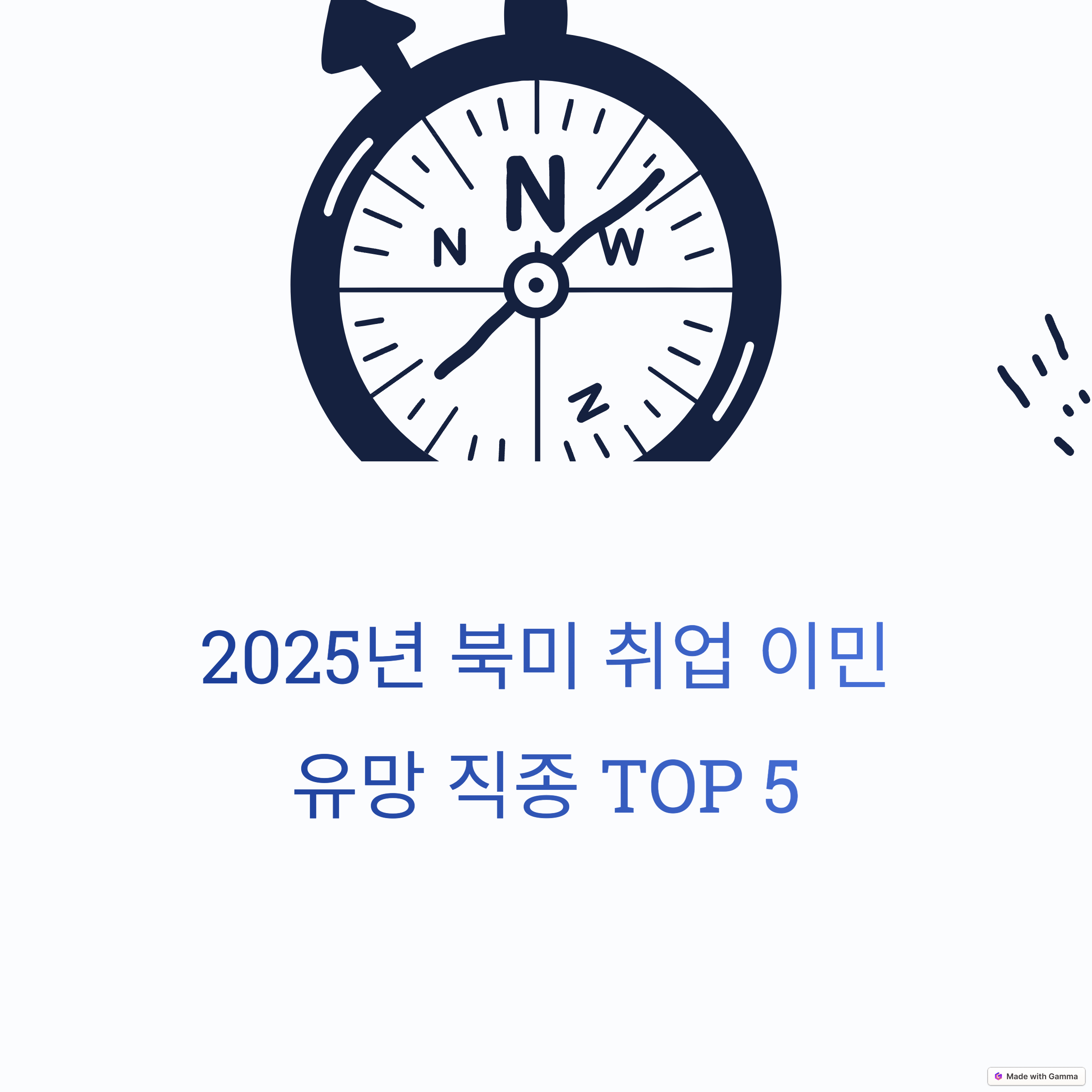 2025년 북미 취업 이민, 유망 직종 TOP 5 이미지1