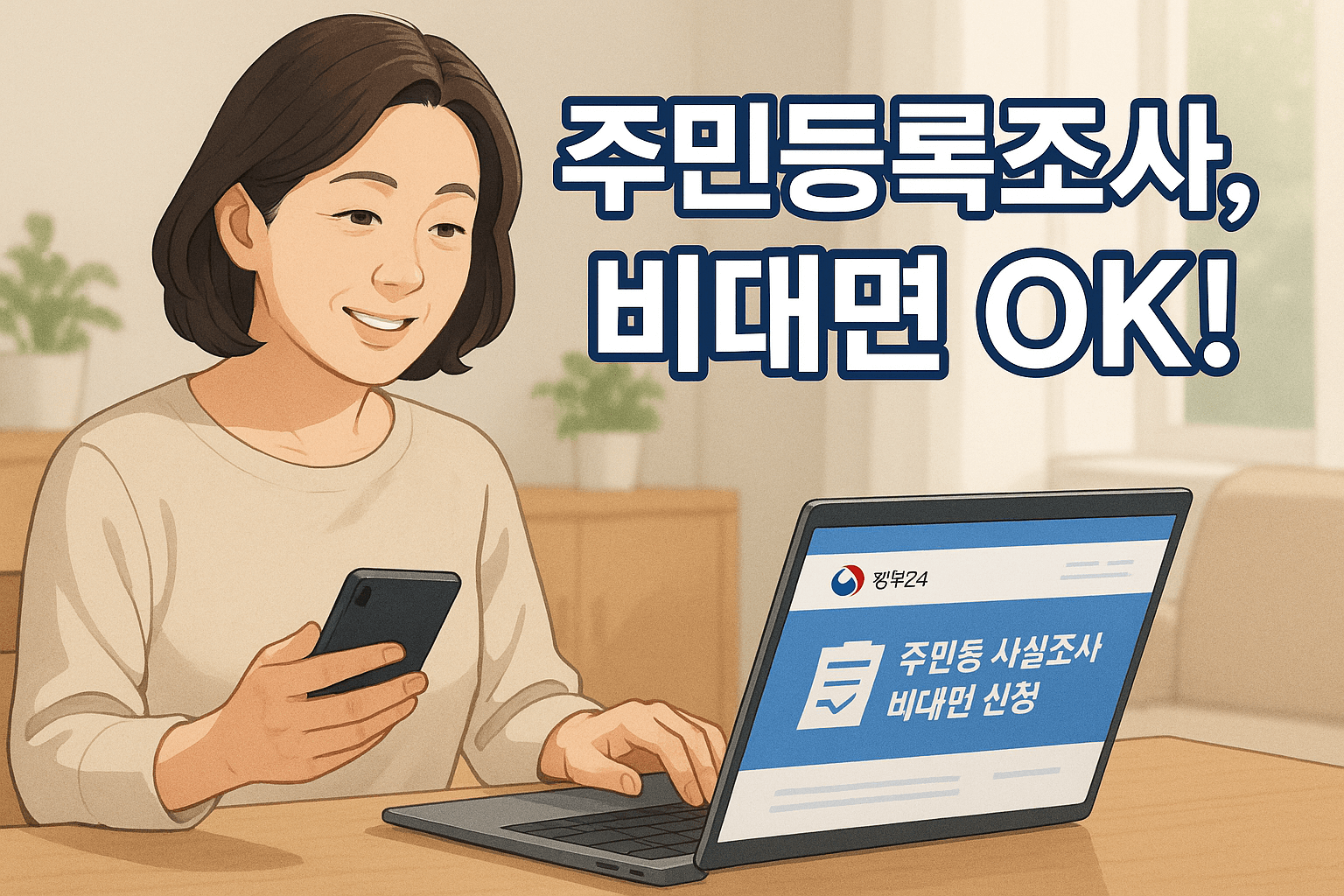 2025 주민등록 사실조사 비대면 실시