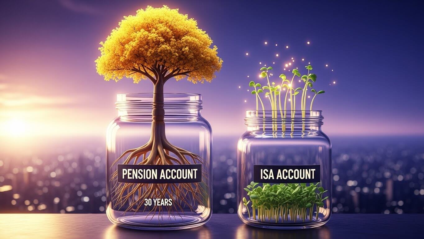 유리병-연금계좌 나무가 있고 - ISA 계좌 콩나물 이 있다