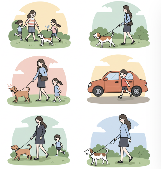 산책 중 만나는 상황별 대처법