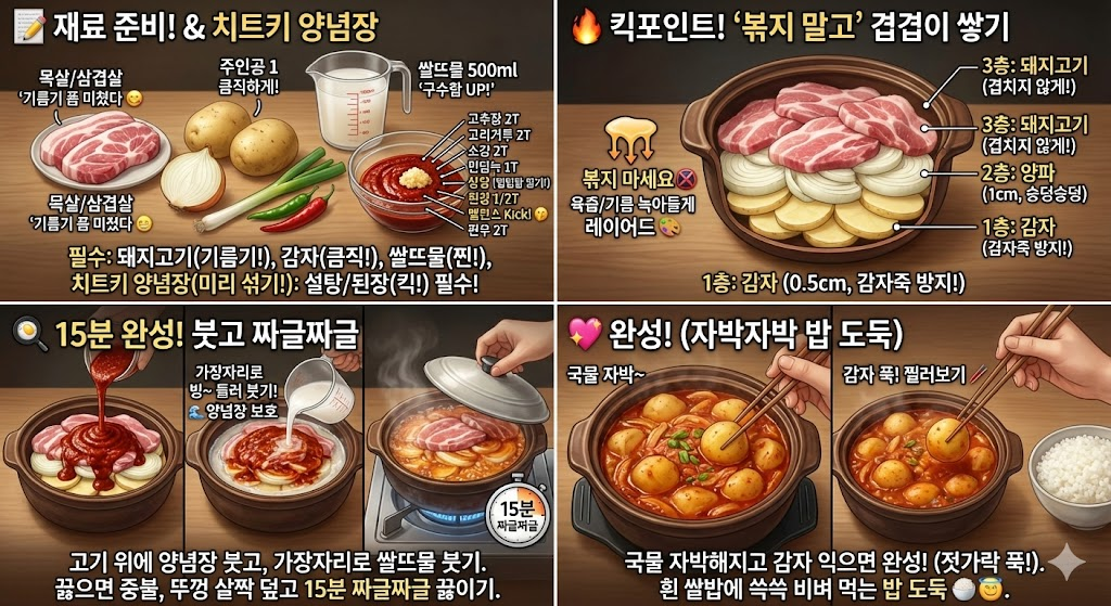 감자짜글이 맛있게 끓이는법