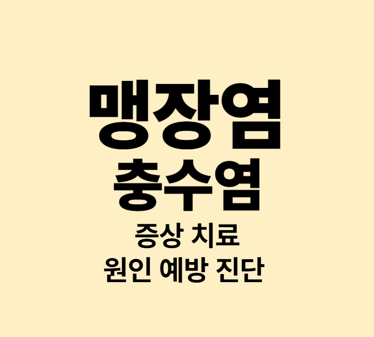 오른쪽 아랫배 옆구리 통증 복통 증상 맹장염 충수염 치료