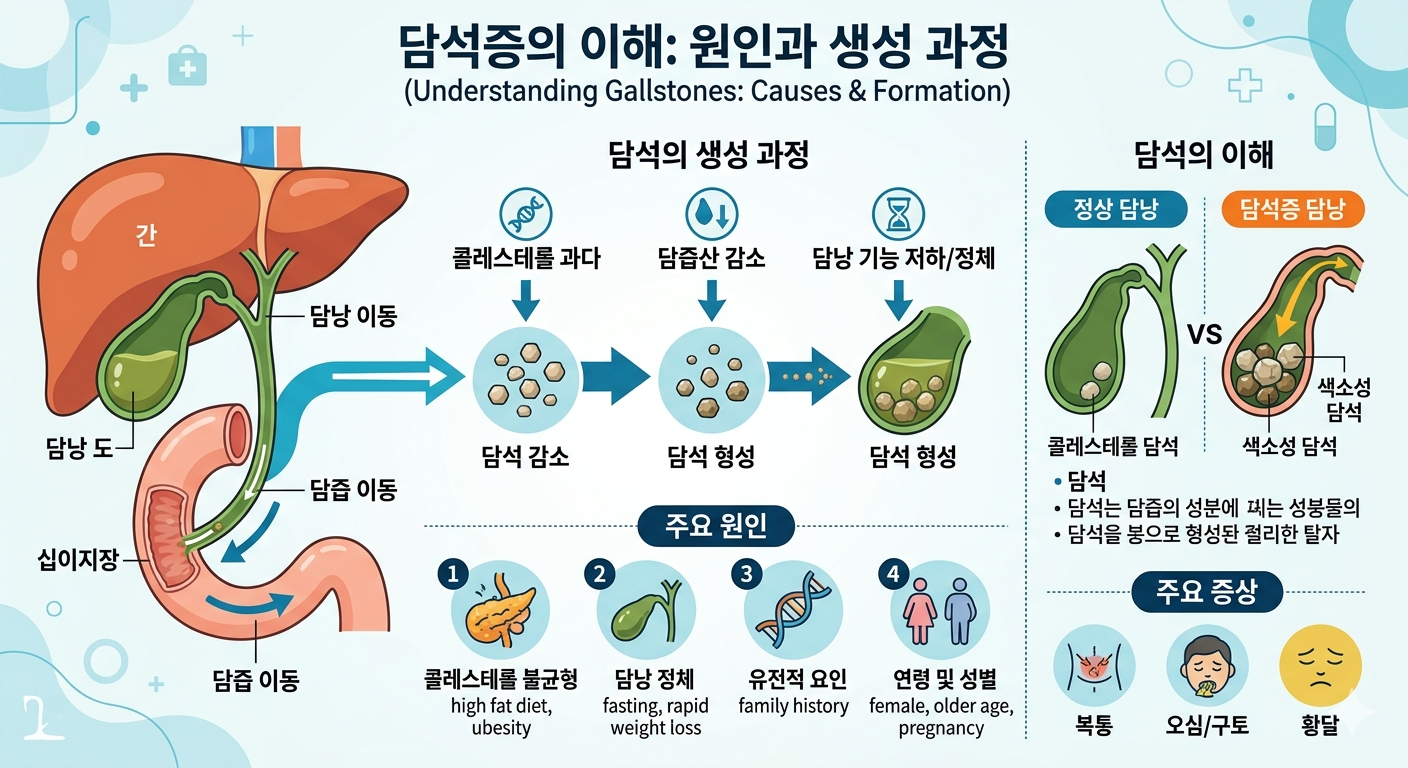 담석증의 원인과 생성과정