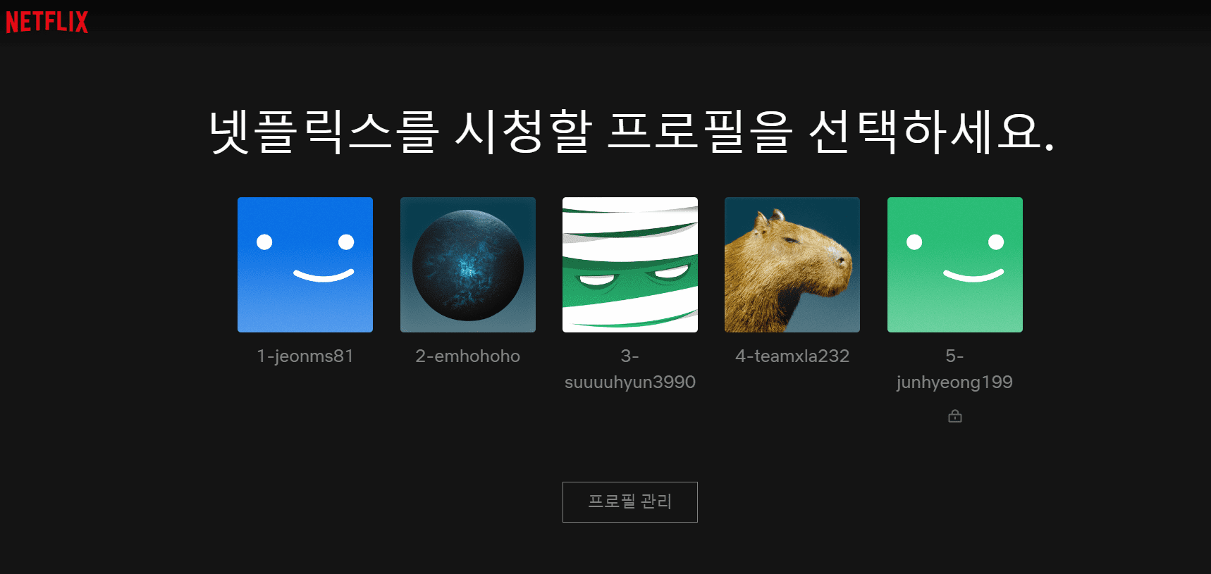 겜스고 넷플릭스 프로필
