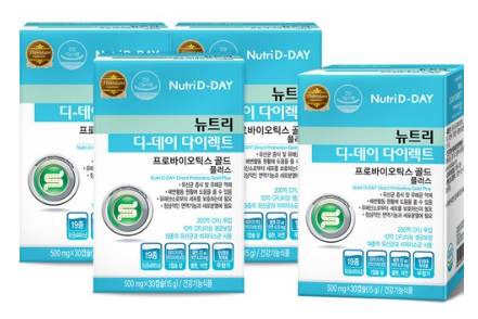 뉴트리디데이 다이렉트 프로바이오틱스 골드 플러스 유산균&#44; 30캡슐&#44; 4개