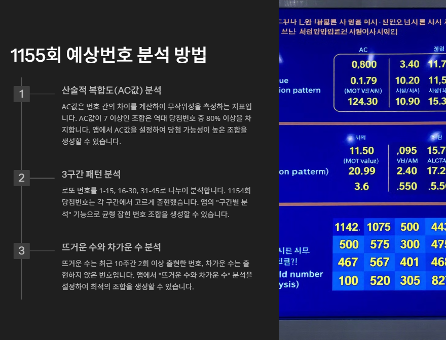 1155회 예상번호 분석 방법
