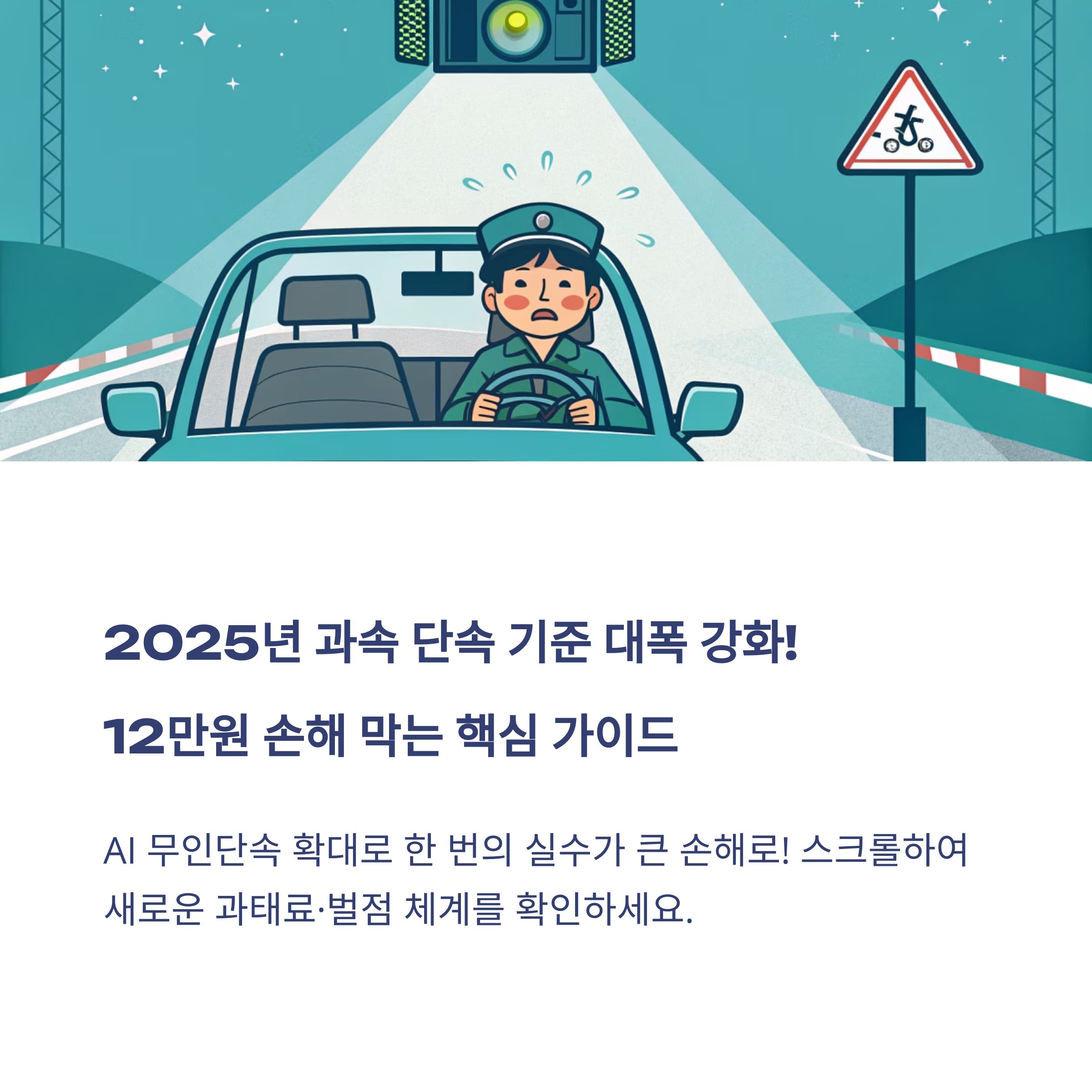 2025년 과속 과태료·벌점 체계 대폭 강화