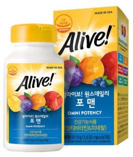 얼라이브 원스 데일리 포맨 멀티 비타민&#44; 60정&#44; 1개