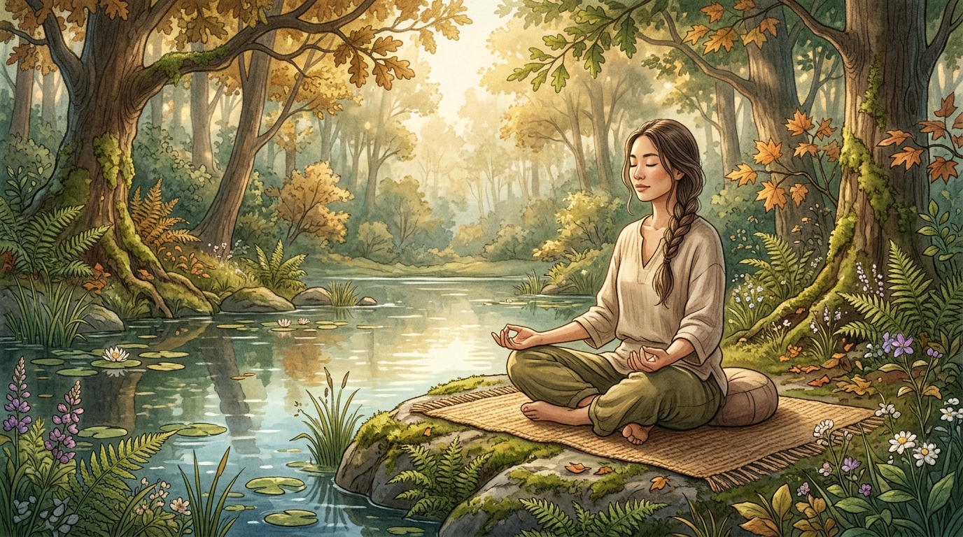 평화로운 분위기의 명상