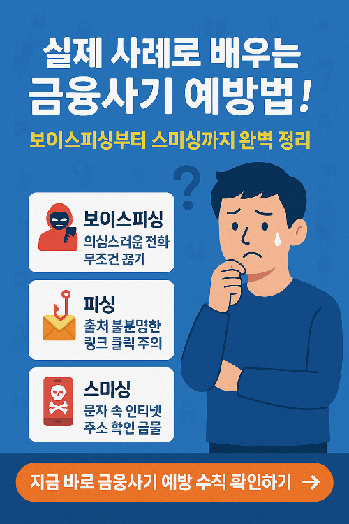 실제 사례로 배우는 금융사기 예방법! 보이스피싱부터 스미싱까지 완벽 정리