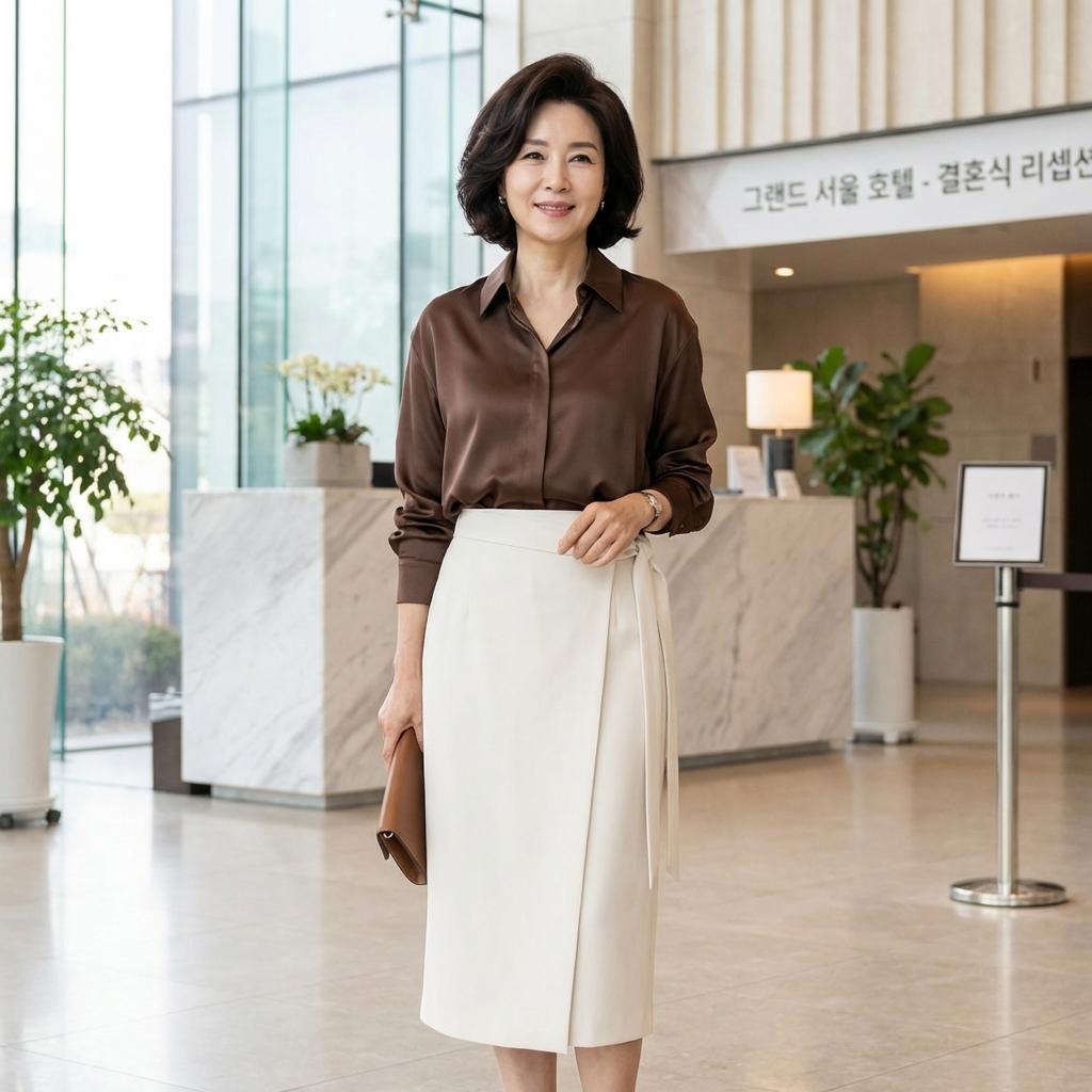 50대 고급스러운 올드머니 하객룩