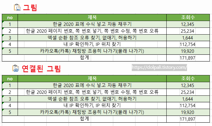 선택하여 붙여넣기의 종류와 차이점- 기타 붙여넣기 옵션3