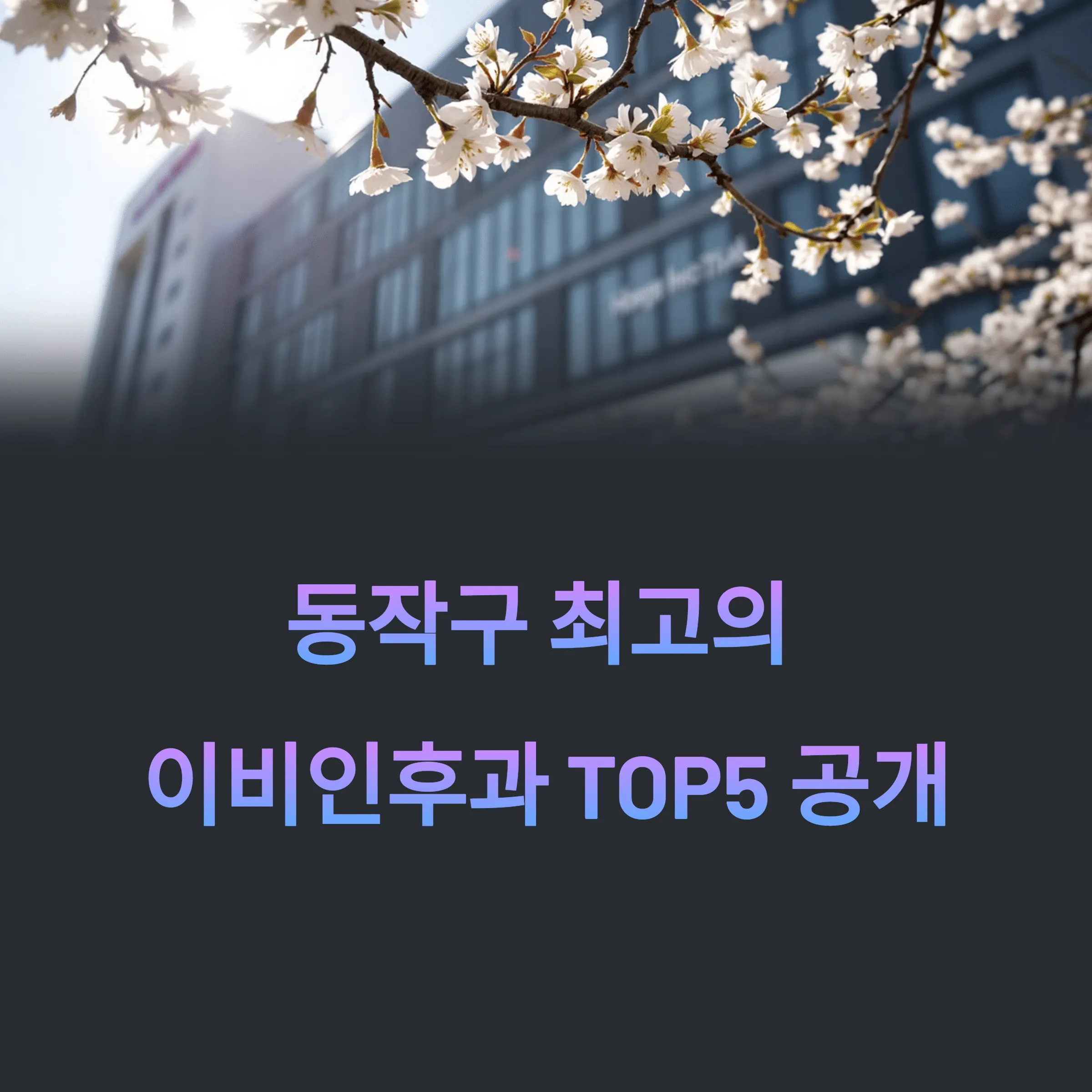 서울 동작구 이비인후과 추천