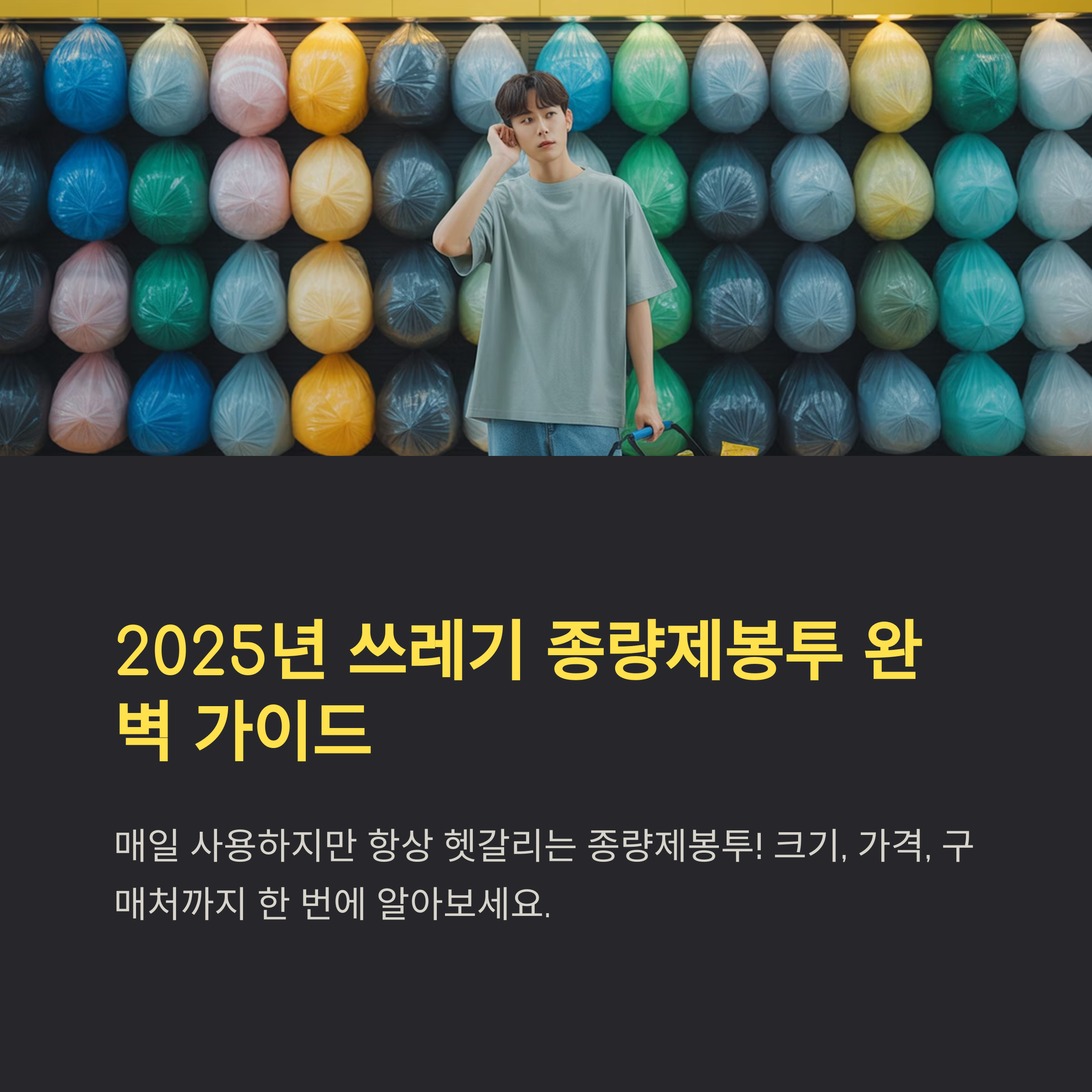 2025년 쓰레기 종량제봉투 완벽 가이드: 크기, 가격, 판매처, 사용법까지 총정리