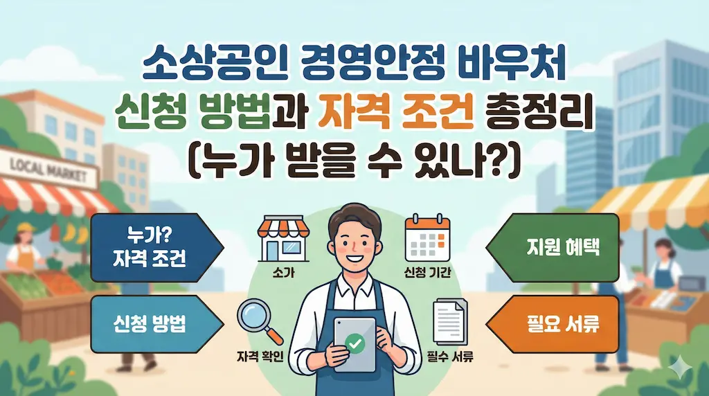 소상공인 경영안정 바우처 신청 방법과 자격 조건 총정리 (누가 받을 수 있나?)