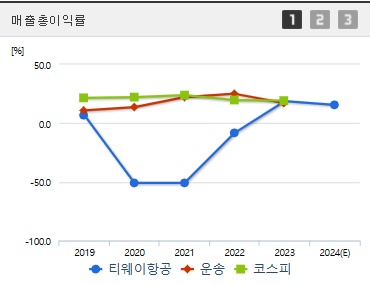 티웨이항공 주가 전망 매출총이익률 (1027)