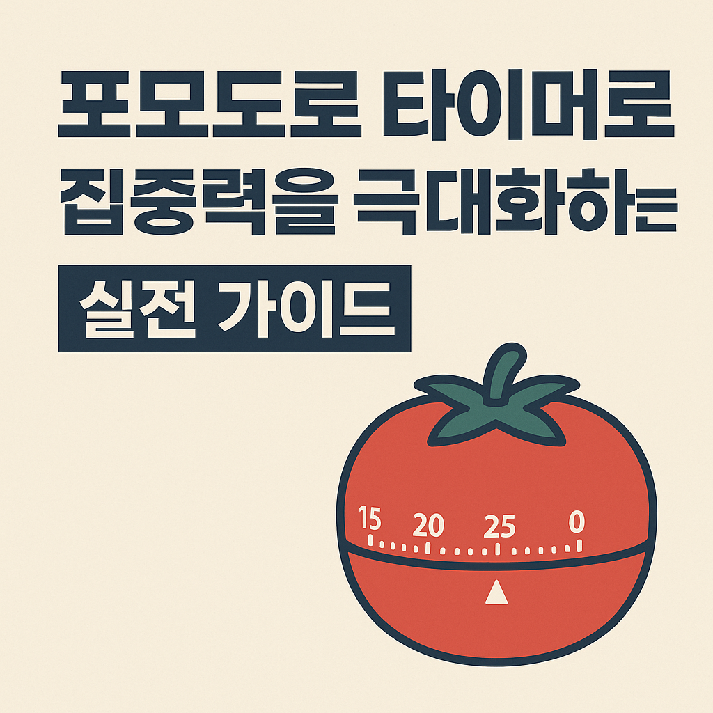 포모도로 타이머로 집중력을 극대화하는 실전 가이드