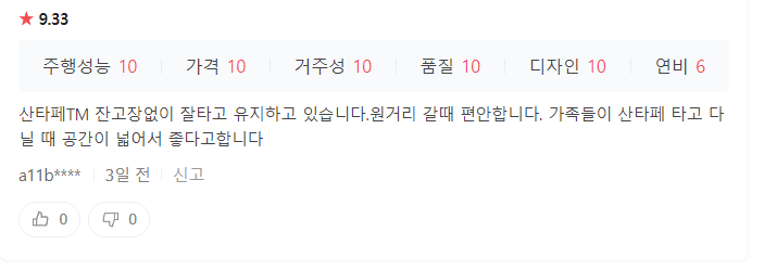 싼타페 tm 중고차 가격 제원 연비 오너평가 특장점