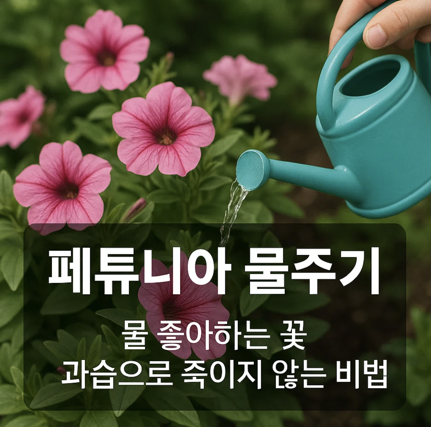 페튜니아 물주기, 물 좋아하는 꽃 과습으로 죽이지 않는 비법