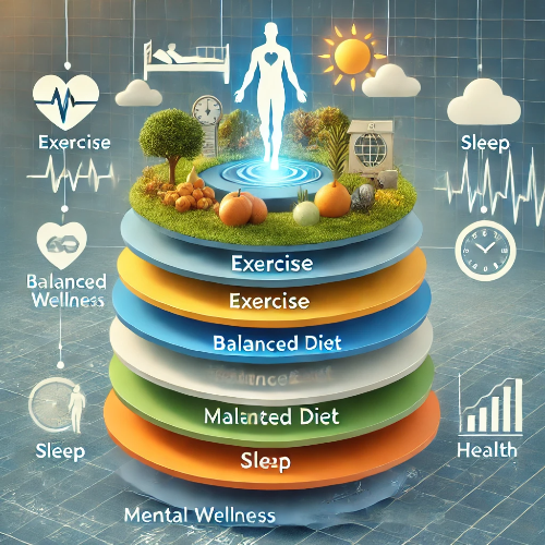 웰니스 레이어링 개념 이미지