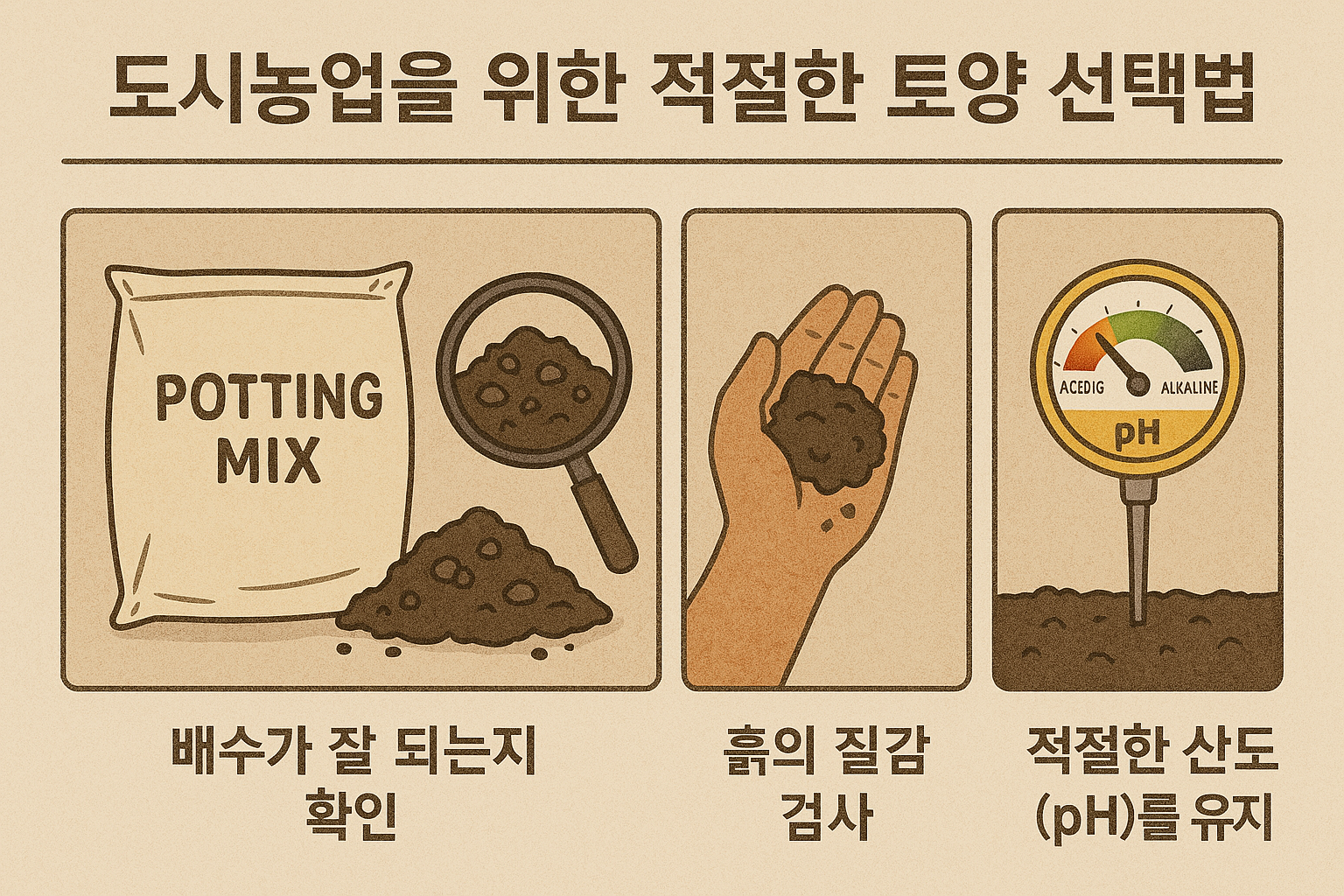 도시농업을 위한 적절한 토양선택법